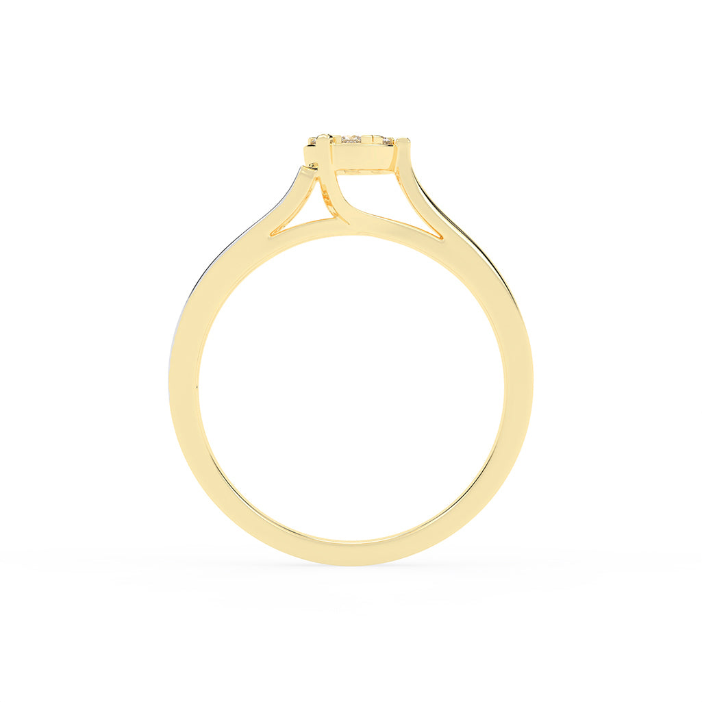 Delivoraine round cut delicate lab diamond ring