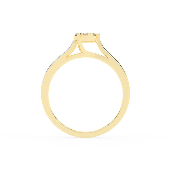 Delivoraine round cut delicate lab diamond ring