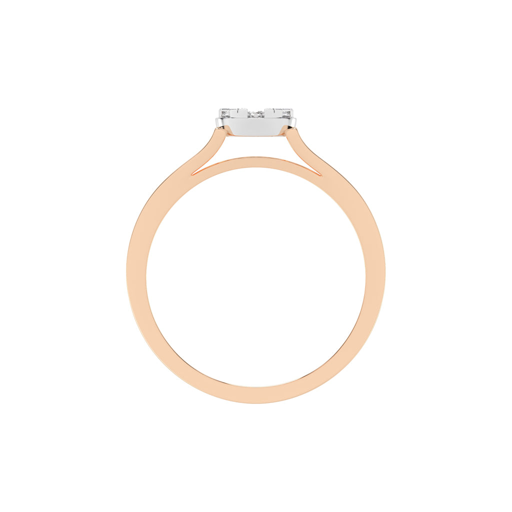 Deliantha forever round cut delicate lab diamond ring
