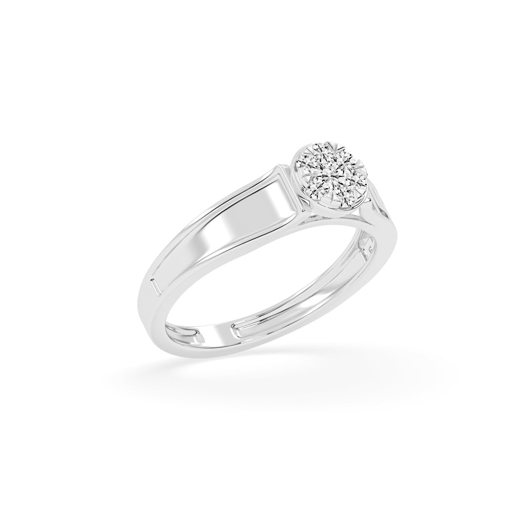 Deliantha forever round cut delicate lab diamond ring