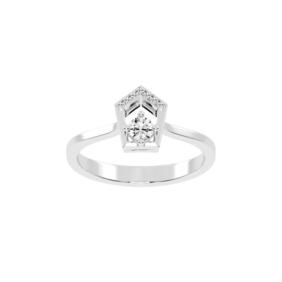 Delineura traditional round cut delicate lab diamond ring
