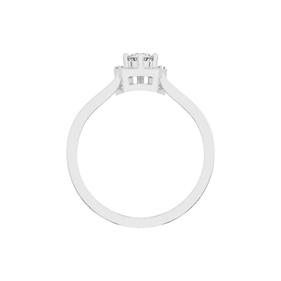 Delineura traditional round cut delicate lab diamond ring