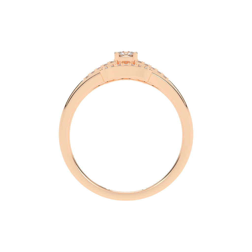 Zairos Split Shank Round Cut Classic Lab Diamond Ring
