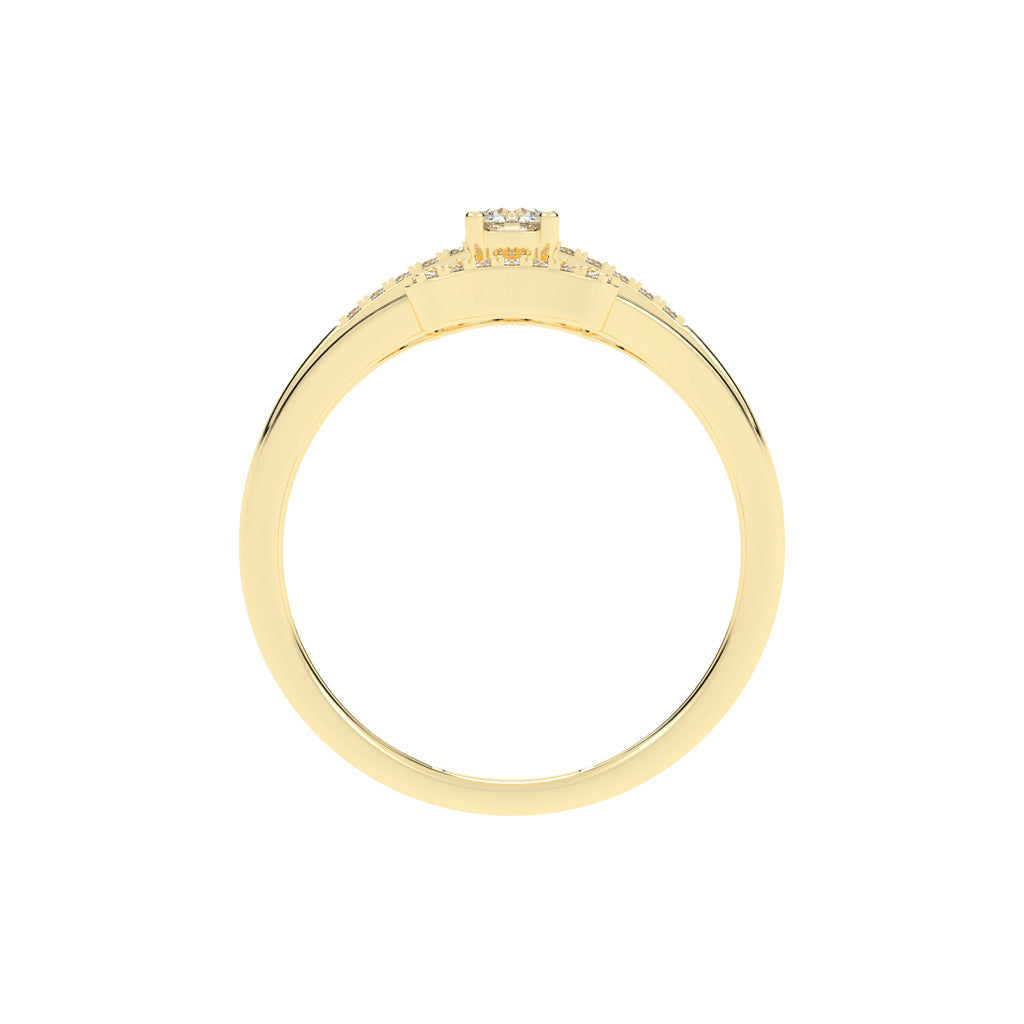 Zairos Split Shank Round Cut Classic Lab Diamond Ring
