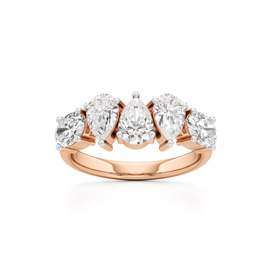 Lustrous Pear-Shaped Diamond Ring