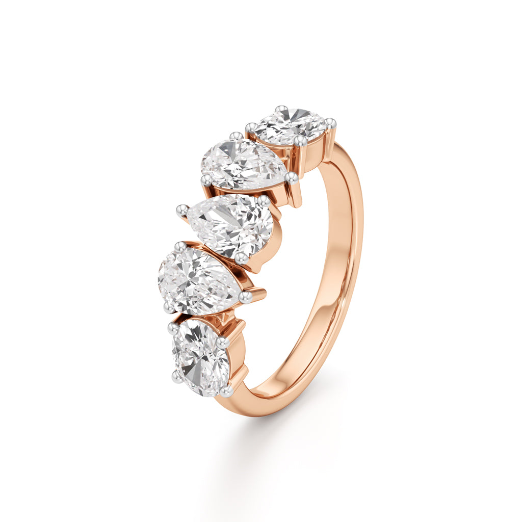 Lustrous Pear-Shaped Diamond Ring