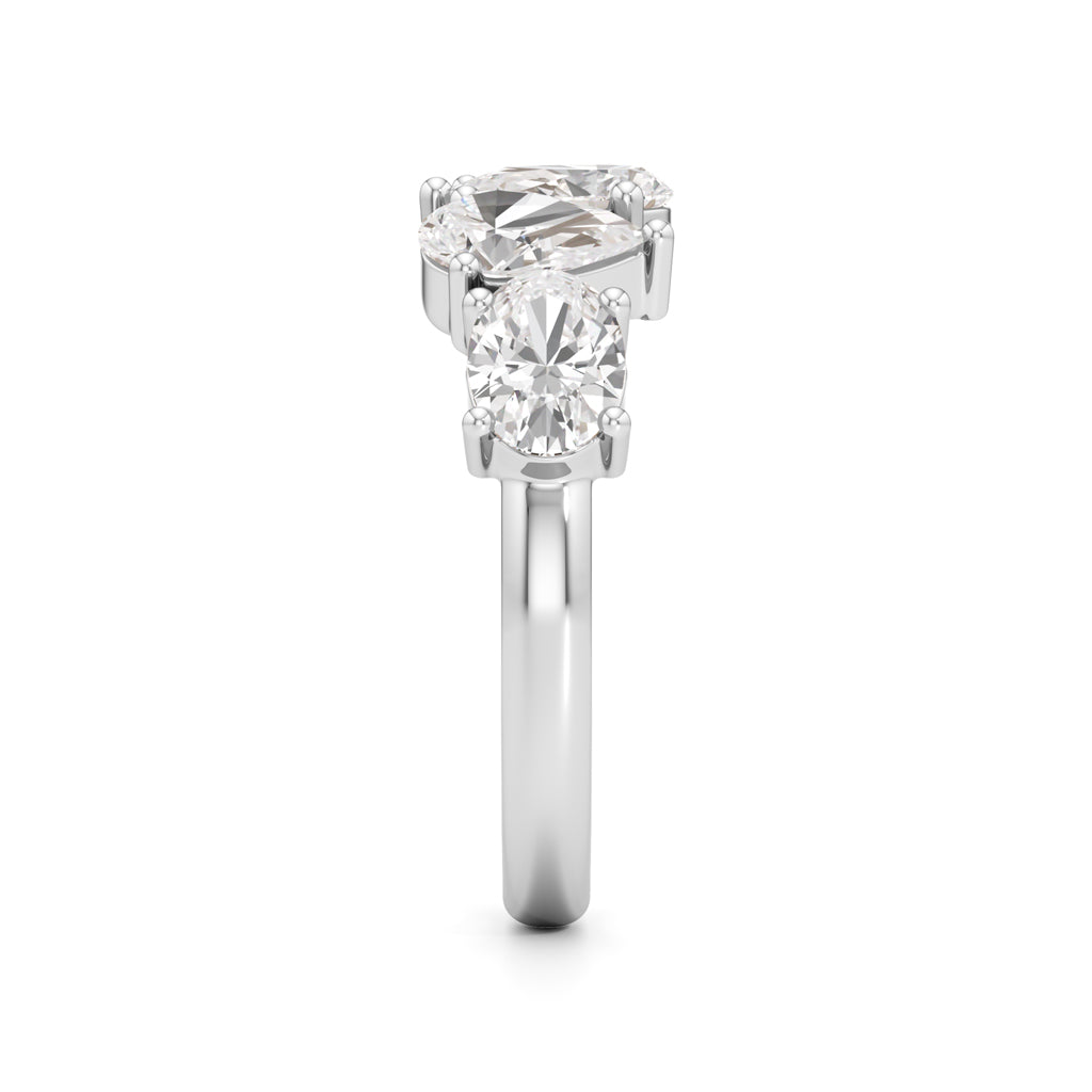 Lustrous Pear-Shaped Diamond Ring