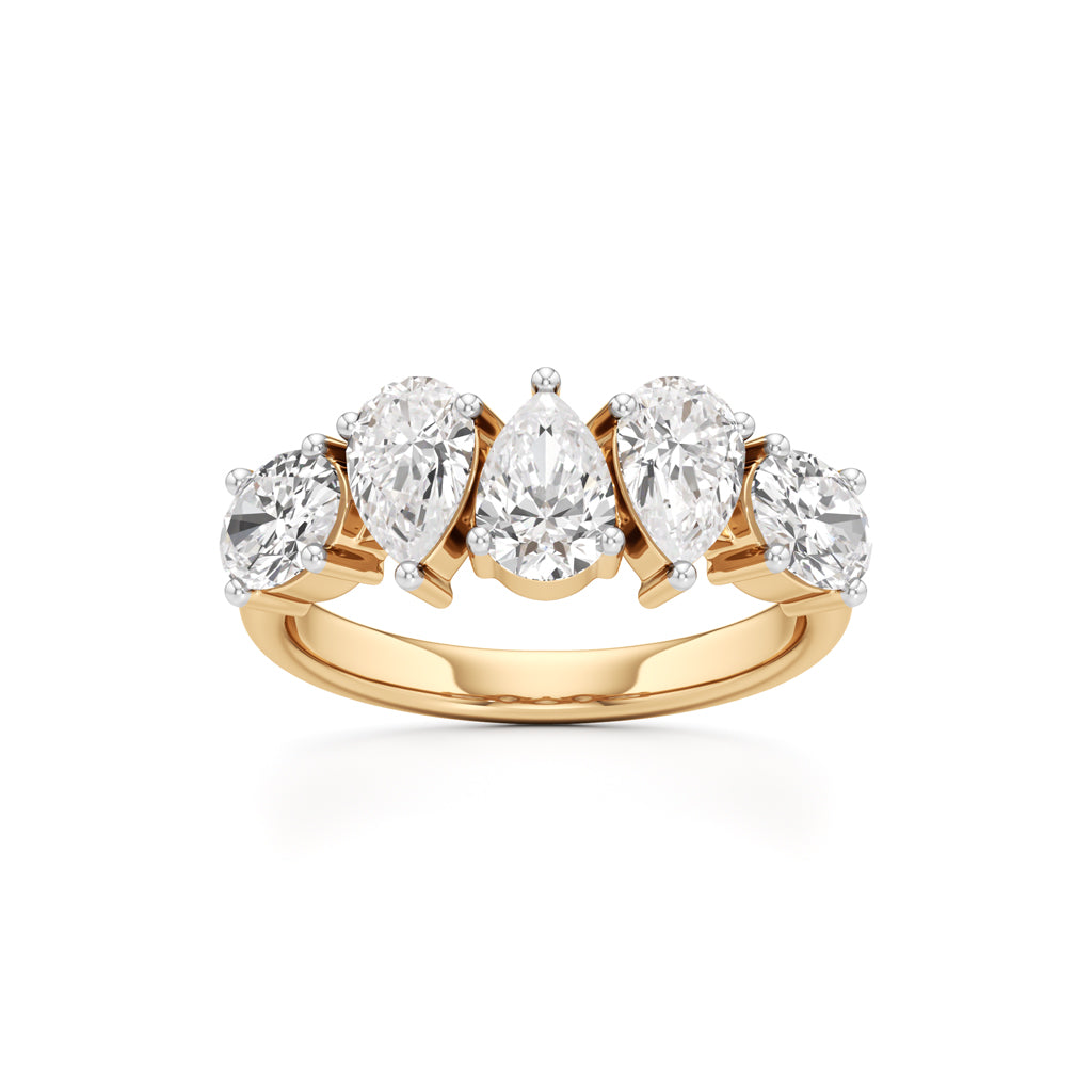 Lustrous Pear-Shaped Diamond Ring
