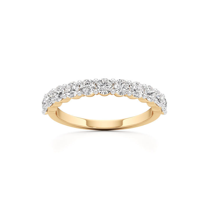 Classic Round Diamond Half-Eternity Band