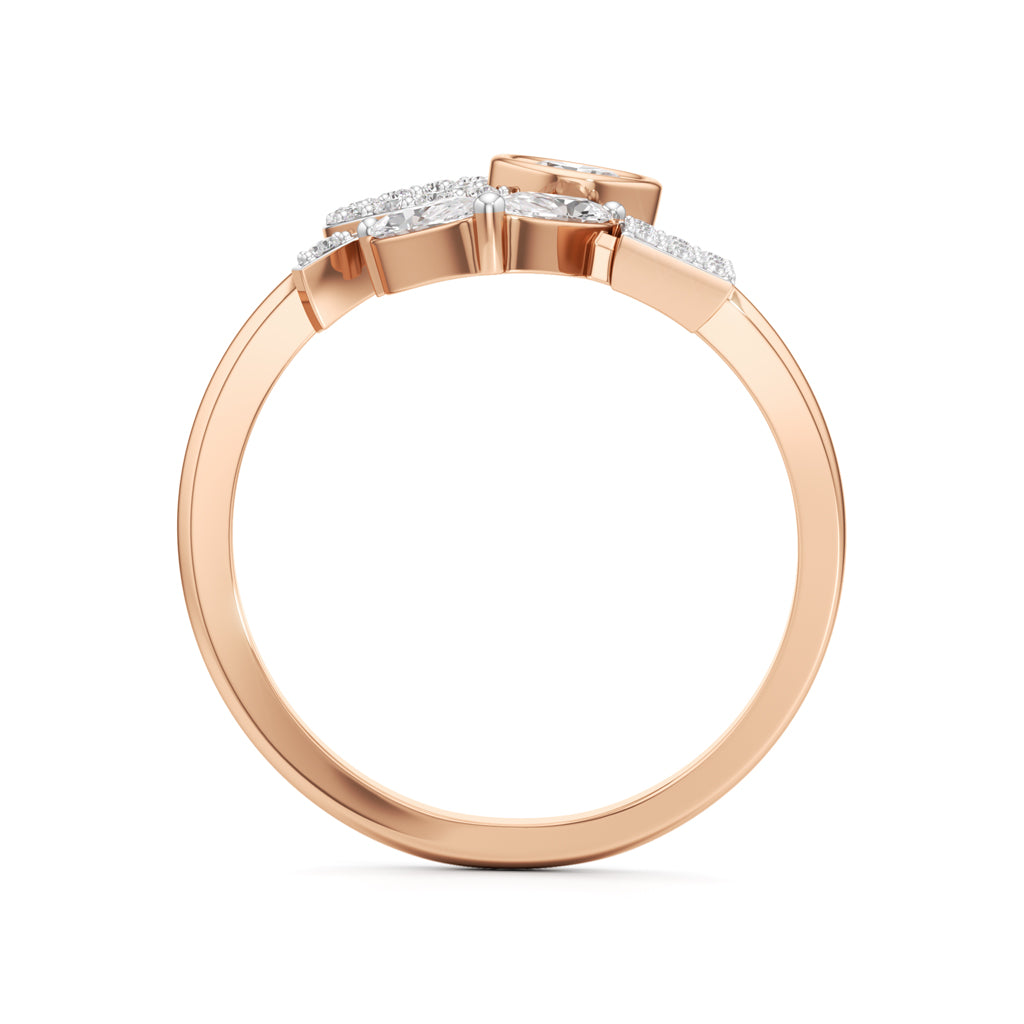 Love Diamond Script Fashion Ring