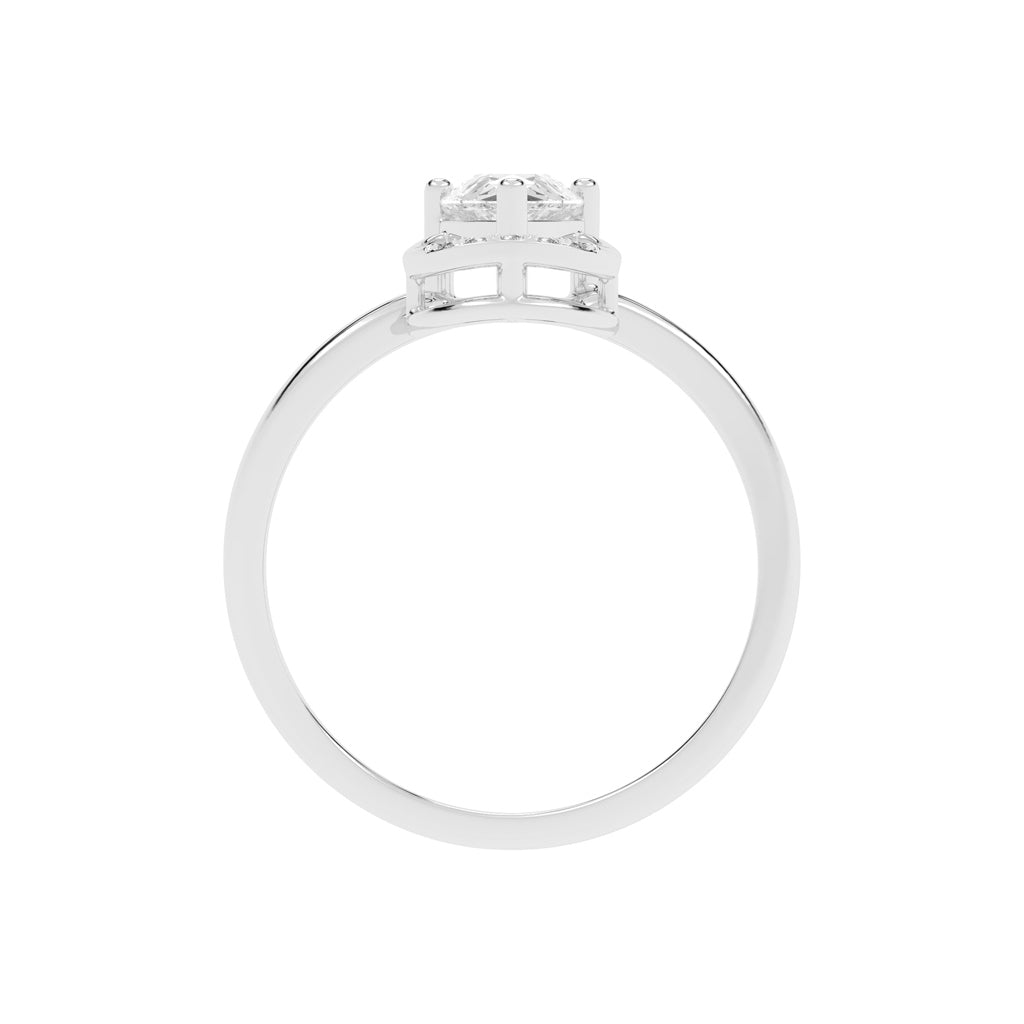 Elviona Pear Cut Classic Lab Diamond Ring