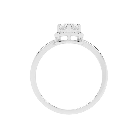 Elviona Pear Cut Classic Lab Diamond Ring