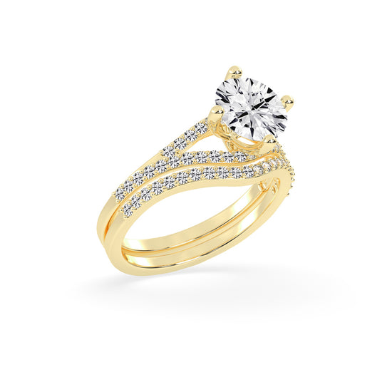 Cherivora Bridal Set Engagement Lab Diamond Ring