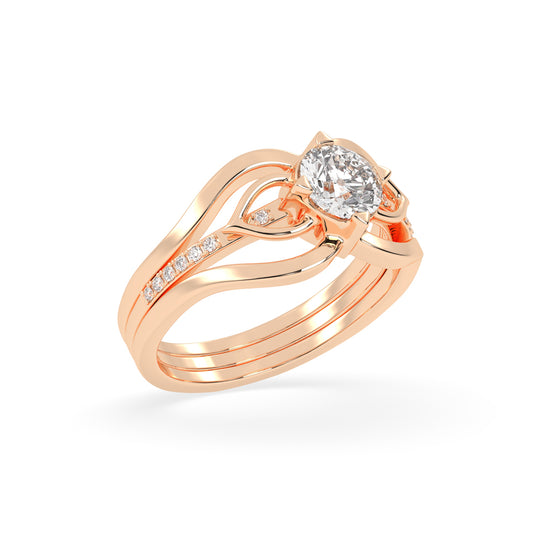 Celestium Split Shank Round Cut Classic Lab Diamond Ring