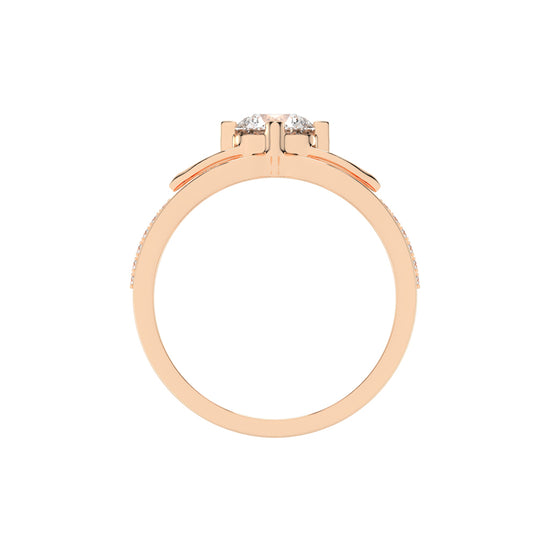 Celestium Split Shank Round Cut Classic Lab Diamond Ring