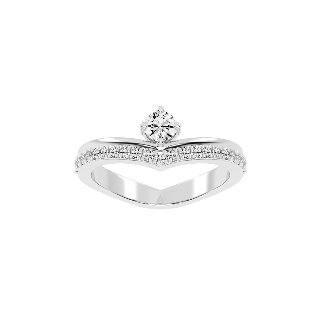 Classic V-Arch Solitaire Ring