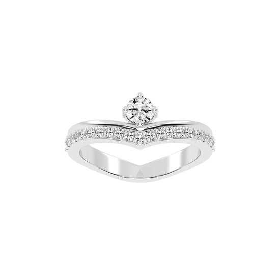 Classic V-Arch Solitaire Ring