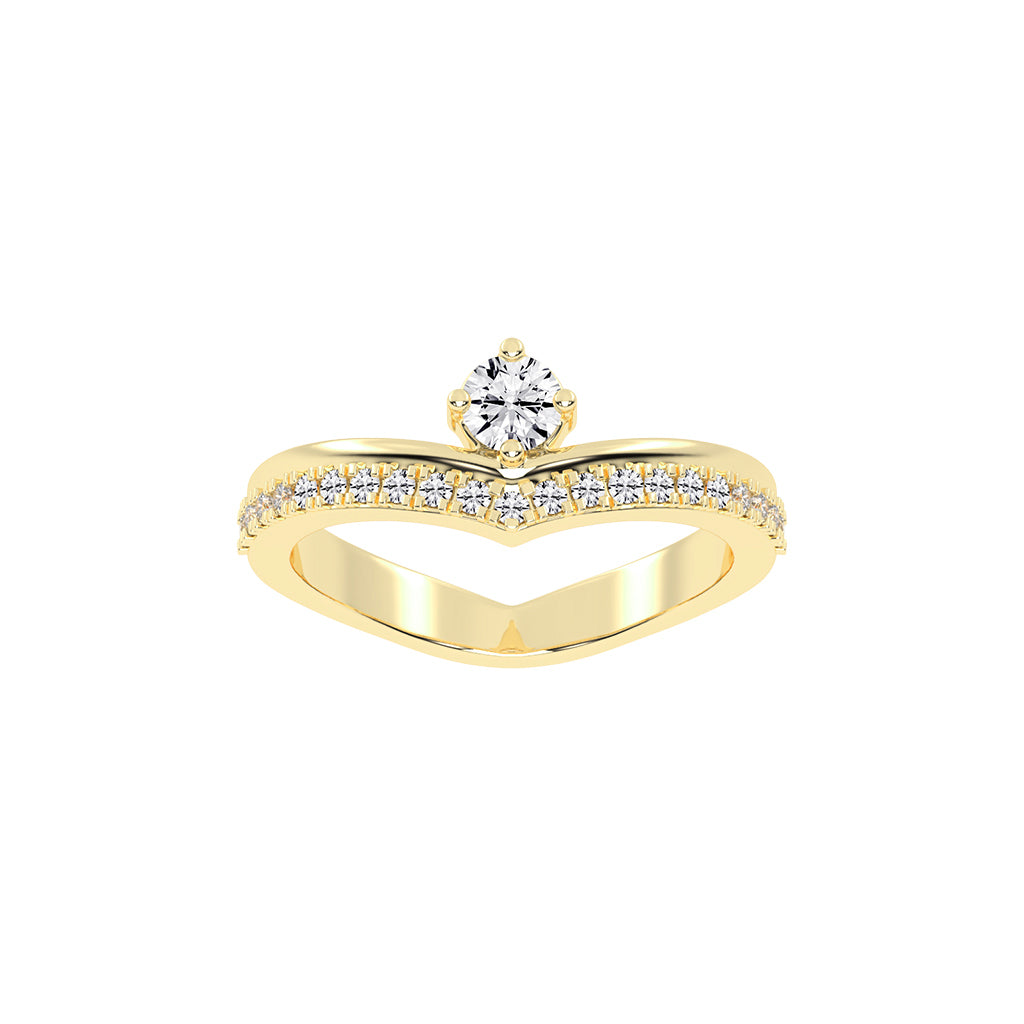Classic V-Arch Solitaire Ring