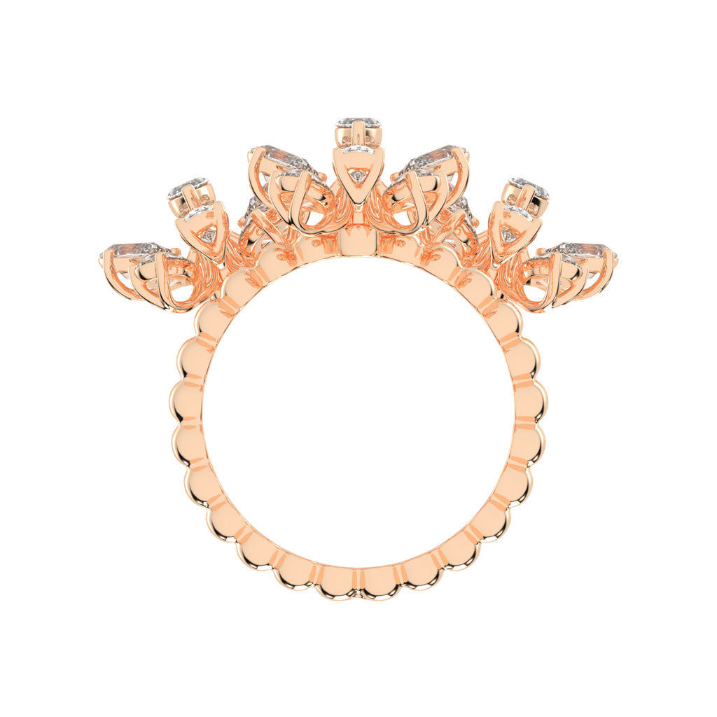 Diamond Blossom Cluster Ring