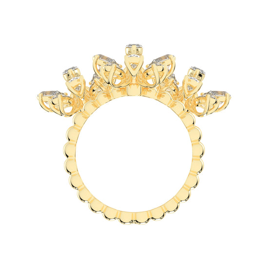 Diamond Blossom Cluster Ring