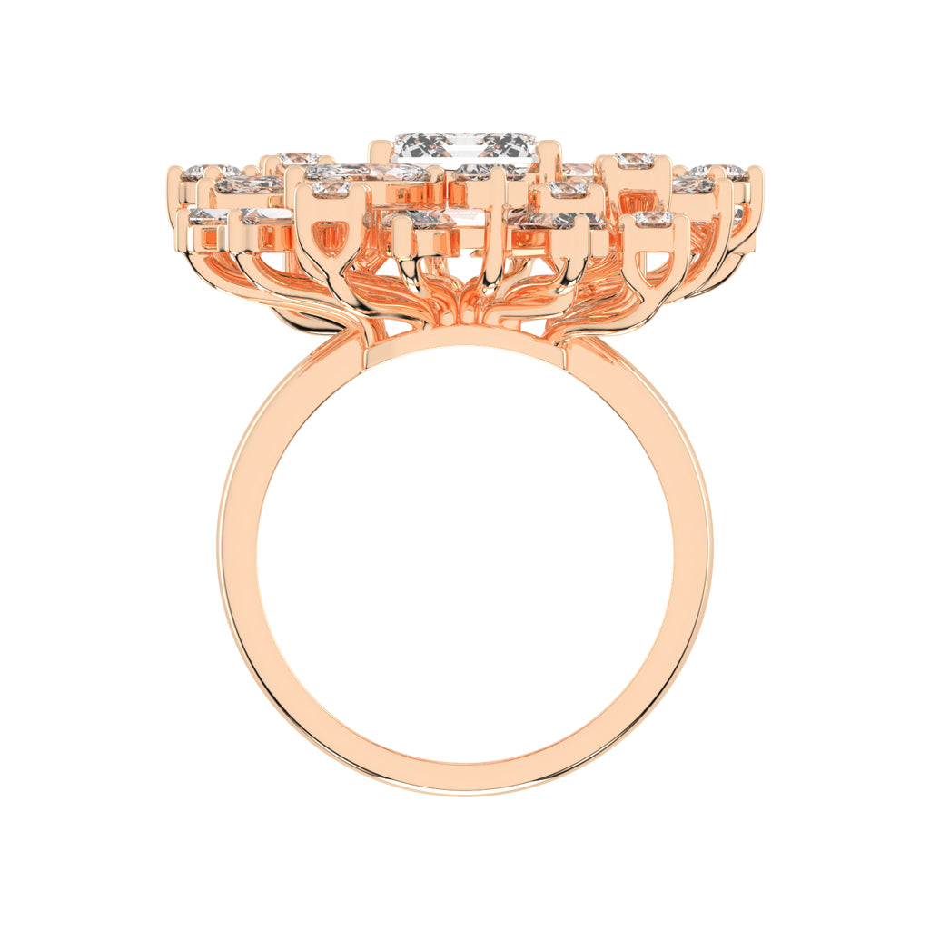 Modern Square-Cut Diamond Ring