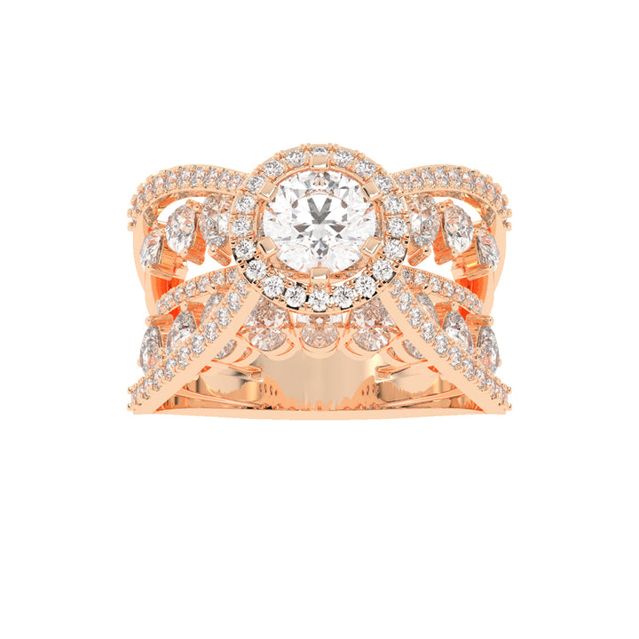 Diamond Sunburst Radiance Ring