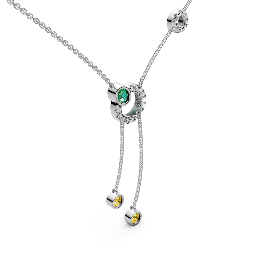 Oria Diamond Lariat Necklace