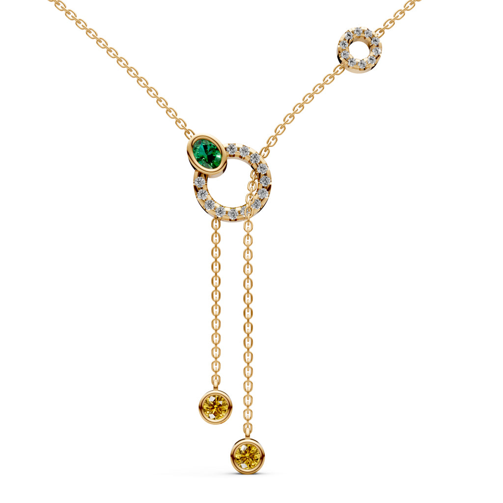 Oria Diamond Lariat Necklace