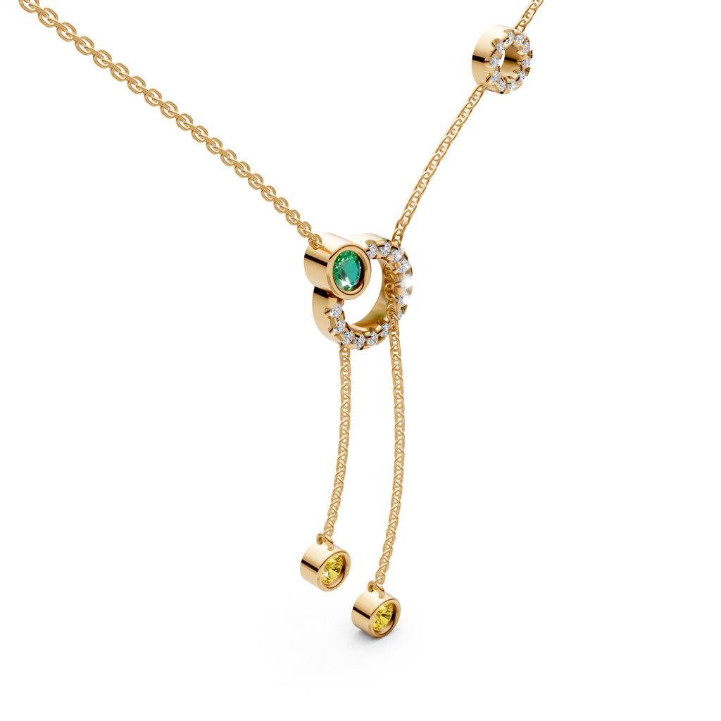 Oria Diamond Lariat Necklace