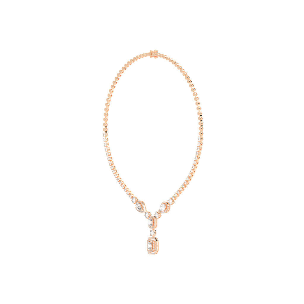 Regalia Radiant Emerald Tennis Necklace