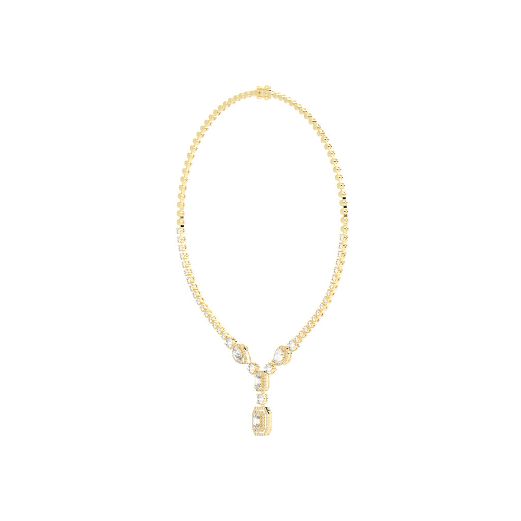 Regalia Radiant Emerald Tennis Necklace