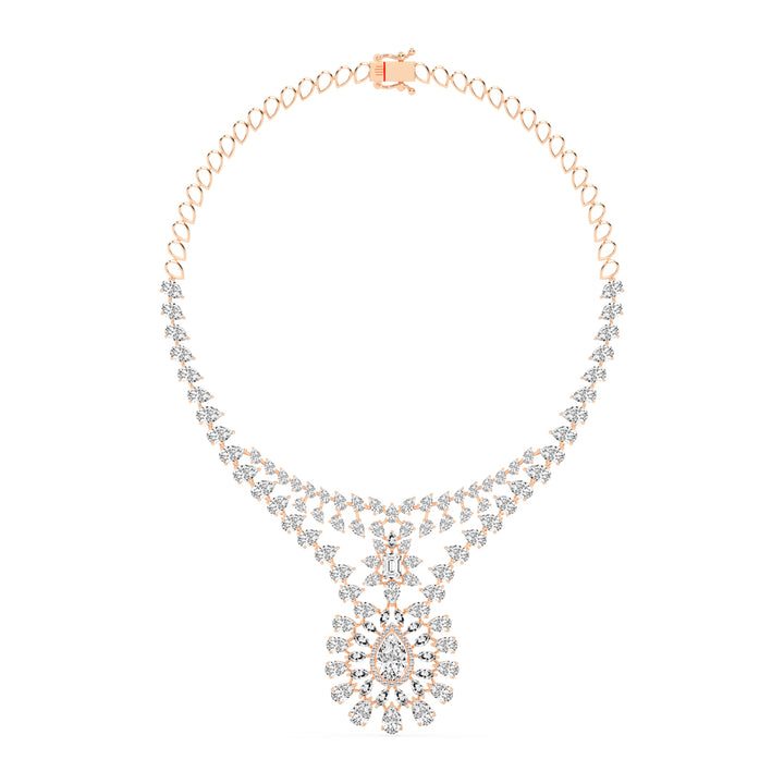 Majestic Bloom Diamond Necklace