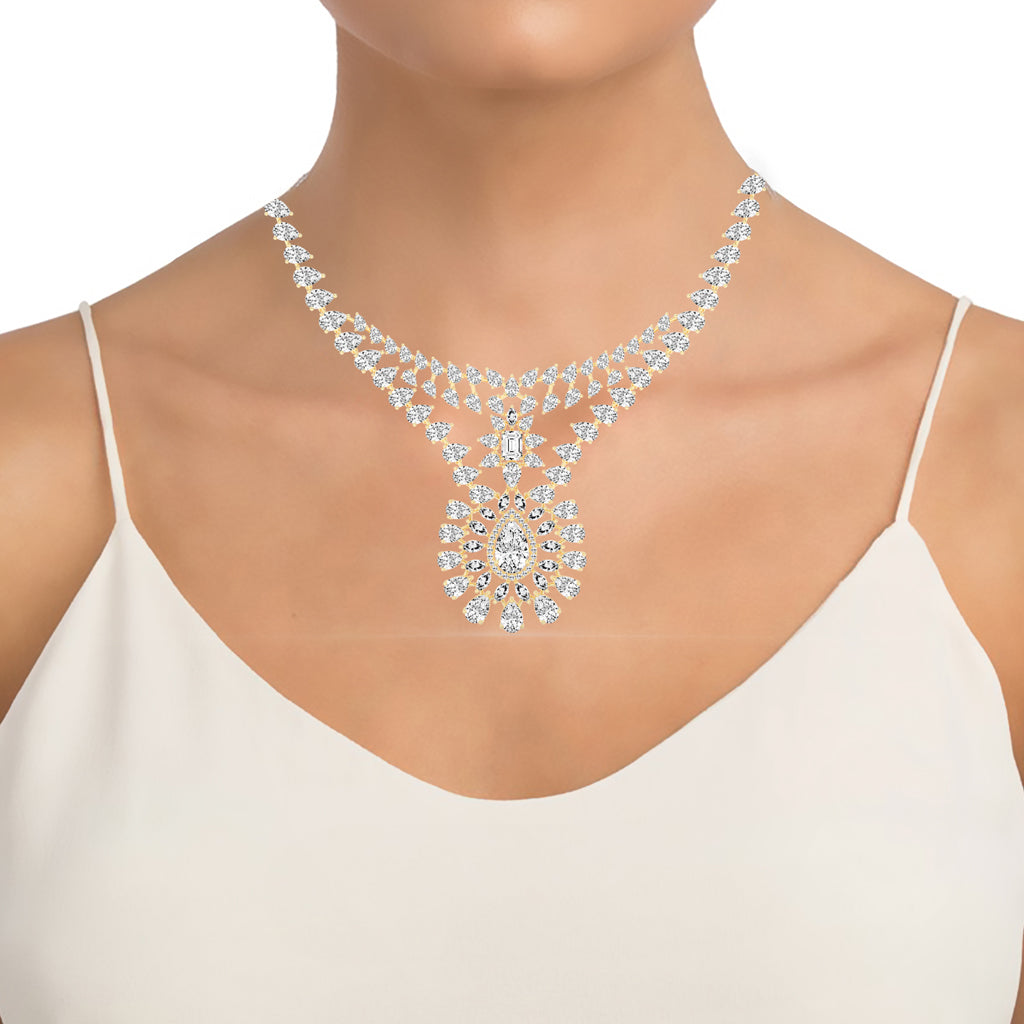 Majestic Bloom Diamond Necklace