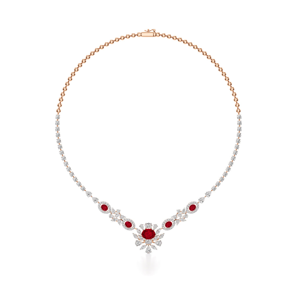 Regal Ruby Radiance Necklace
