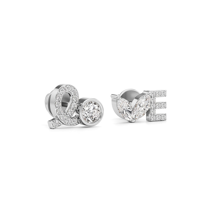 Diamond "Love" Stud Earrings