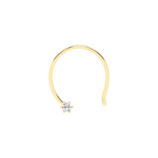 AuraFlora Diamond Nose Pin