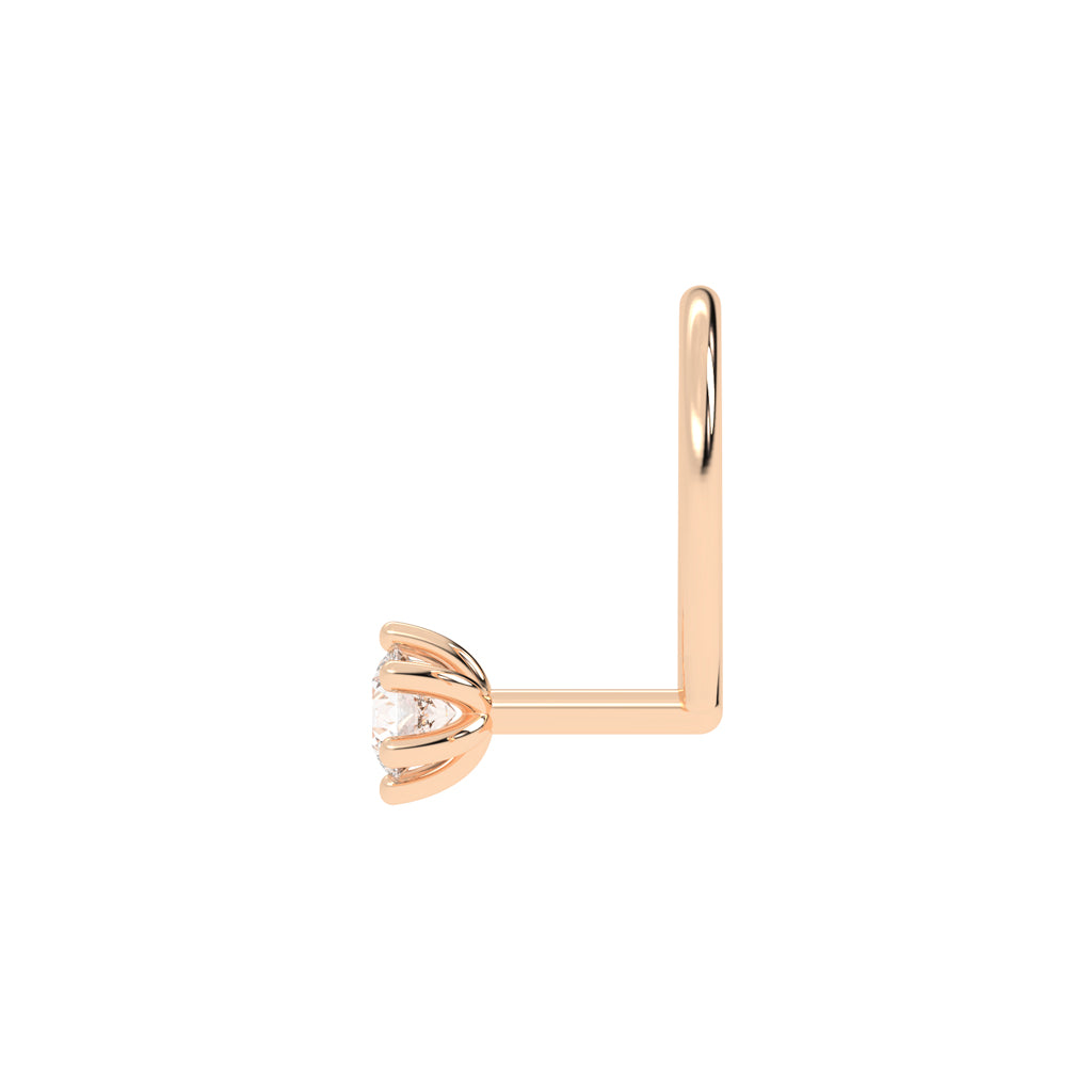 Elysia Sparkle Classic Round Diamond Nose Pin