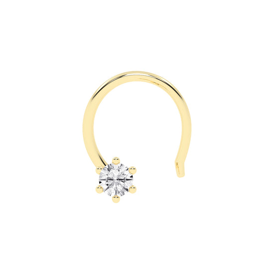 Elysia Sparkle Classic Round Diamond Nose Pin