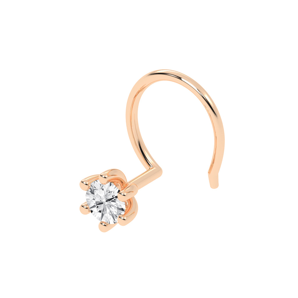 Eira Tulip Hold Diamond Nose Pin