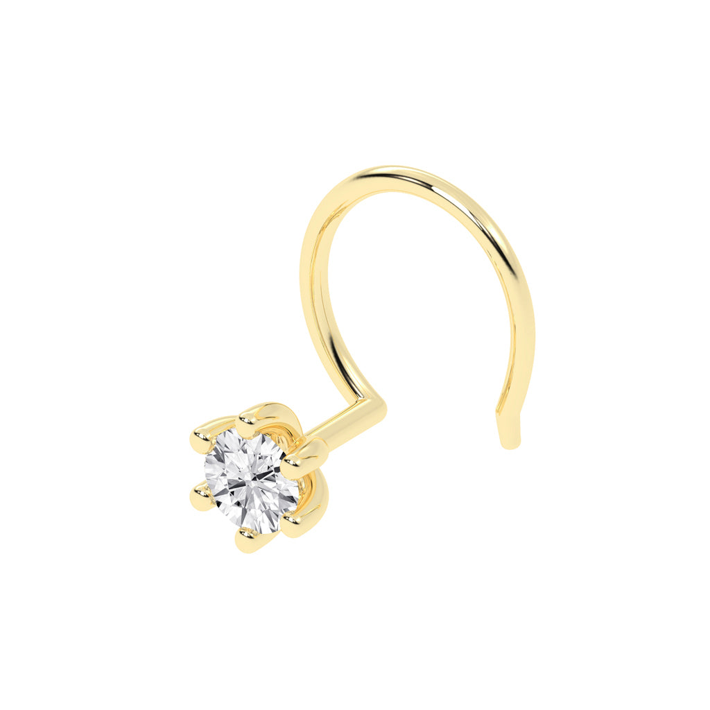 Eira Tulip Hold Diamond Nose Pin