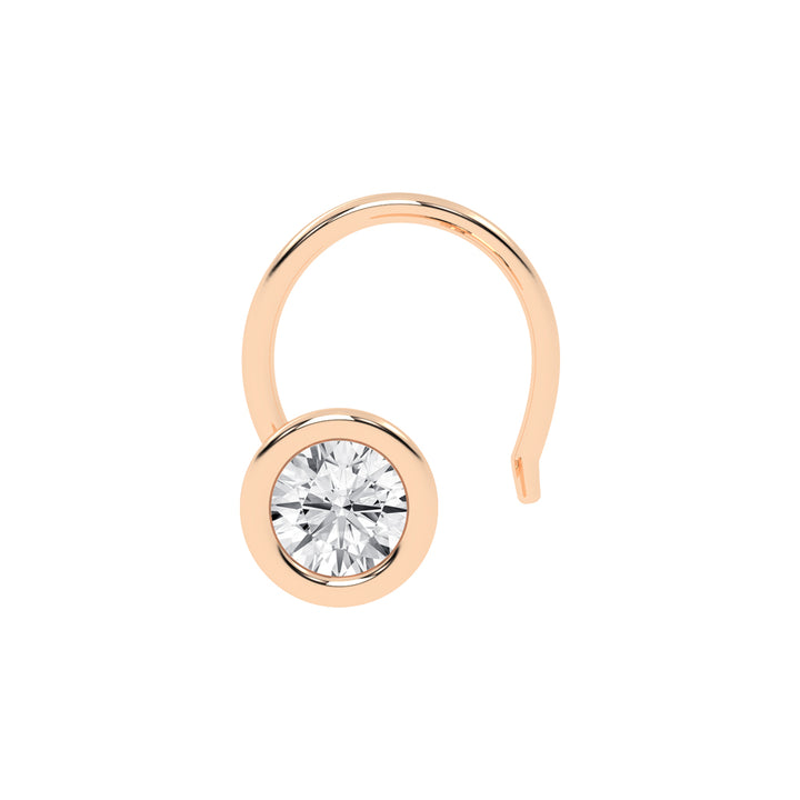 Bezel Set Solitaire Nose Pin