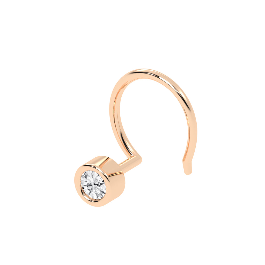 Luminous Point Diamond Nose Piercing