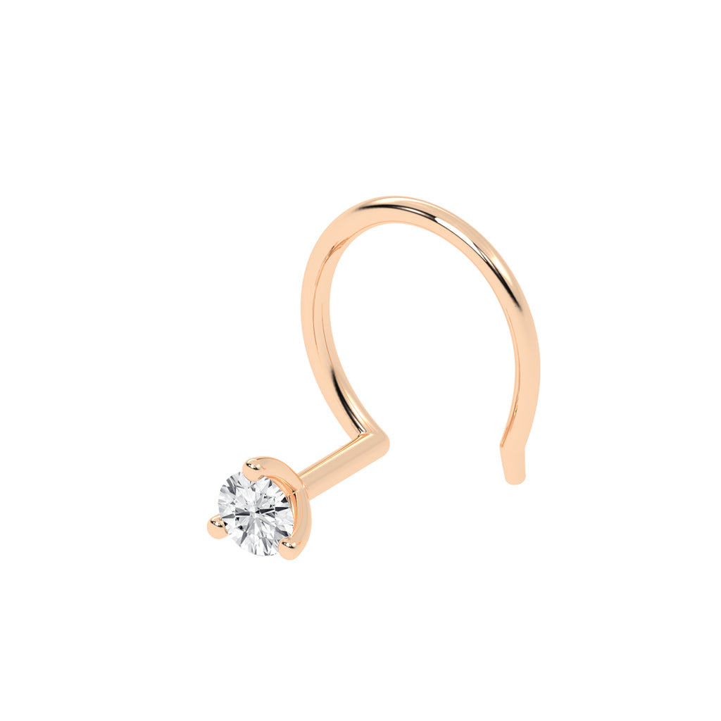 Brilliant Diamond Solitaire Nose Pin