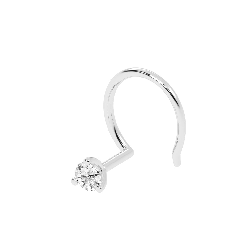 Brilliant Diamond Solitaire Nose Pin