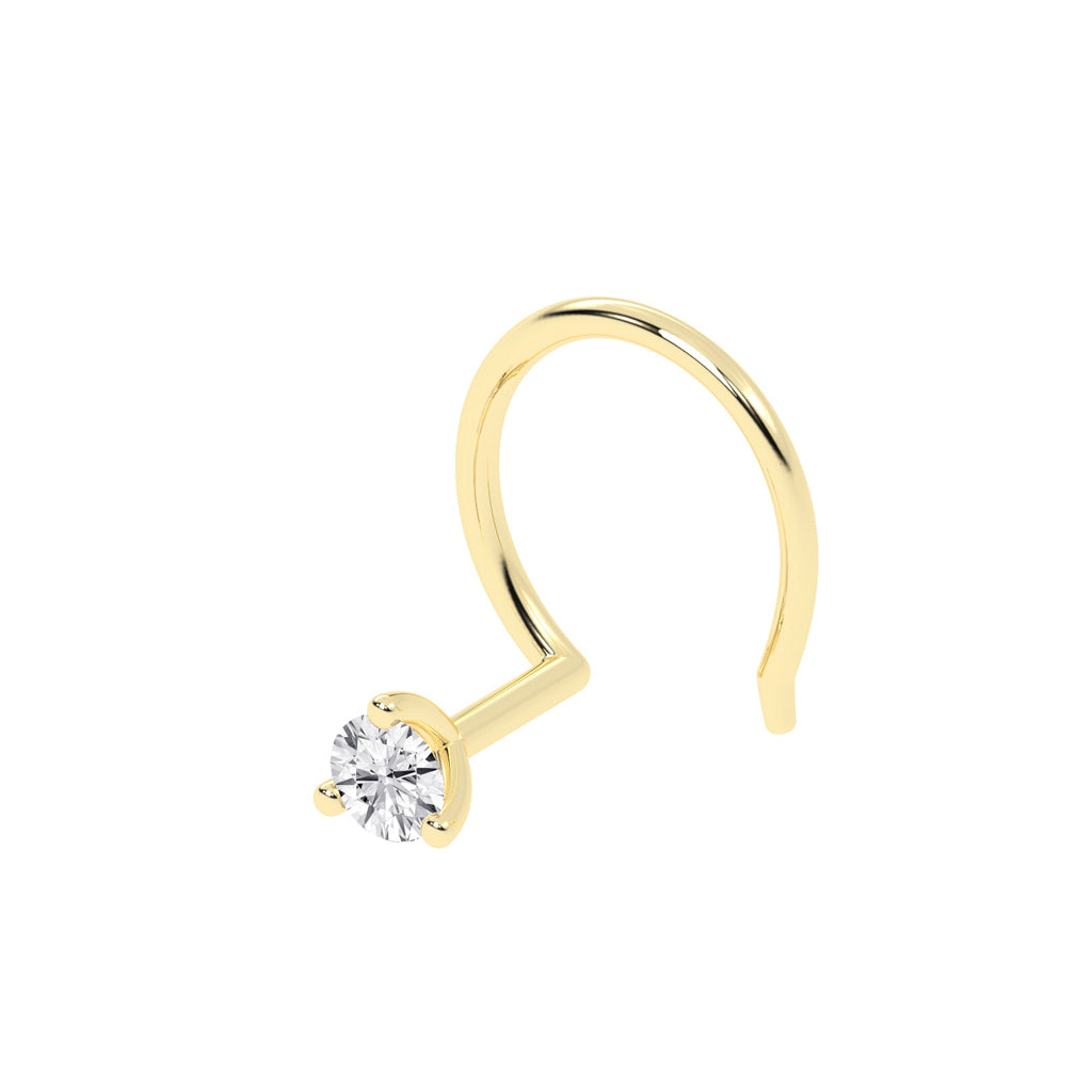 Brilliant Diamond Solitaire Nose Pin