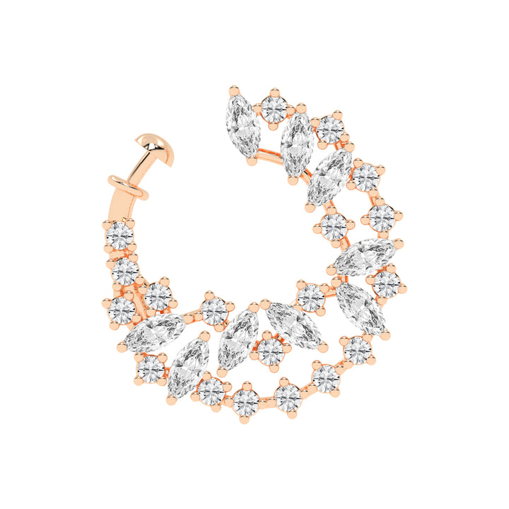 Luminous Diamond Swirl Piercing Stud Nose Pin
