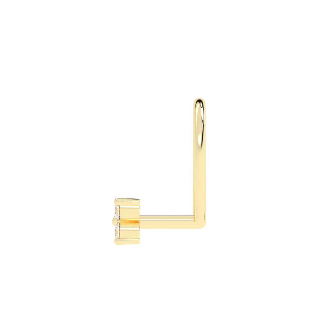 Dainty Floral Diamond Nose Pin
