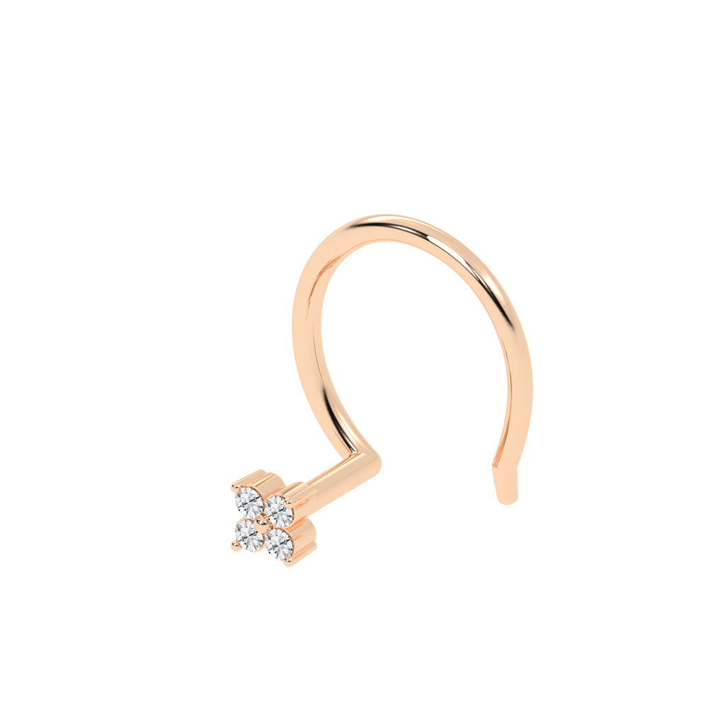 Petite Diamond Cluster Nose Ring