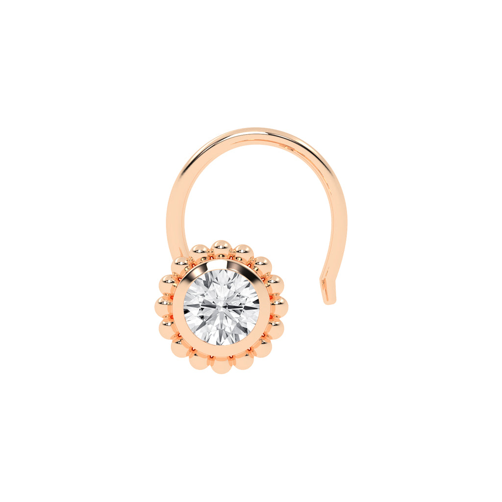 Elegant Beaded Frame Nose Pin