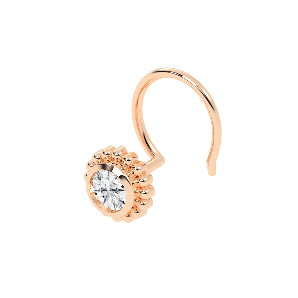 Elegant Beaded Frame Nose Pin